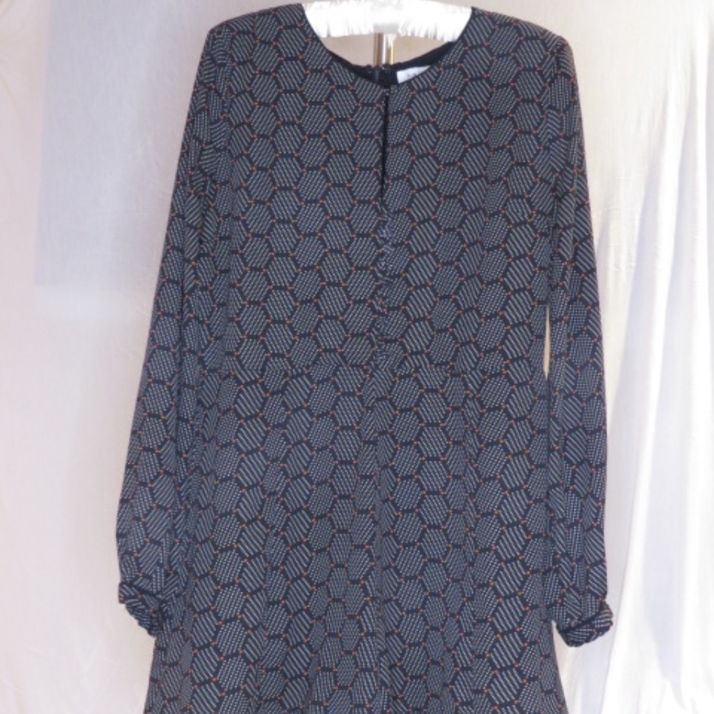 Anthropologie Patterned Long Sleeve Romper